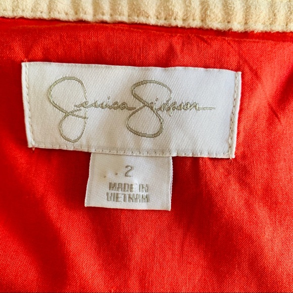 Jessica Simpson Fit & Flare Orange Dress 👗 - Picture 5 of 5